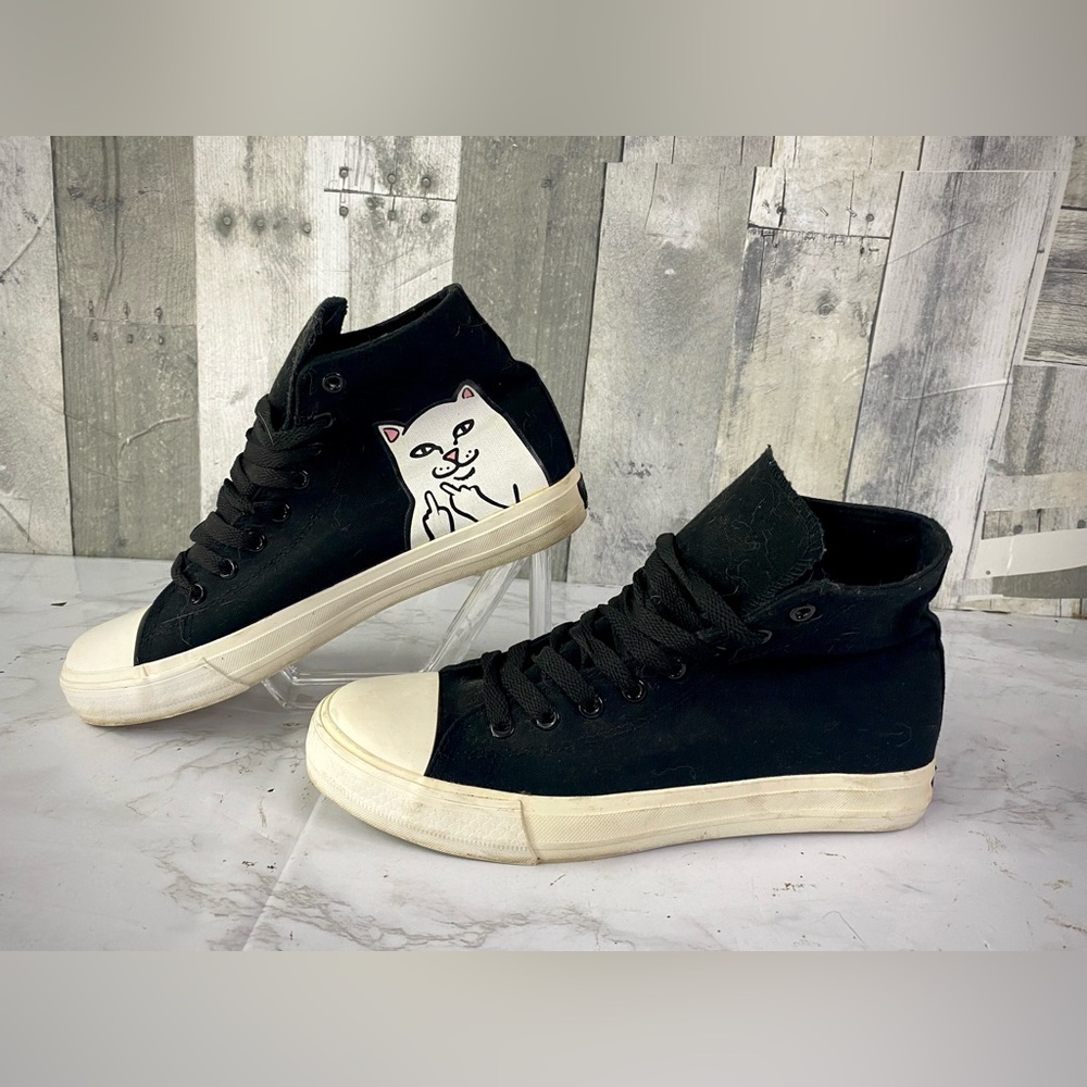 RIPNDIP Lord Nermal Men's Black Canvas High-Top Sneakers Size 9